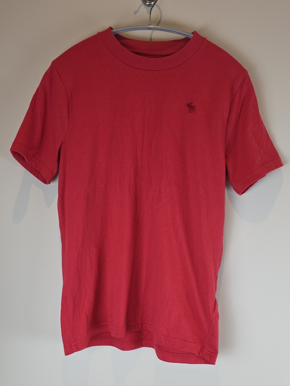 abercrombie kids Red Crew Neck Short Sleeve Tee